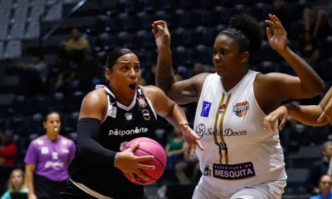 26/03/2024, - Jogo entre Corinthians e Sodiê Mesquita durante disputa pela Liga de Basquete Feminino. Corinthians venceu a partida por 75x61. Foto: Beto Miller/LBF