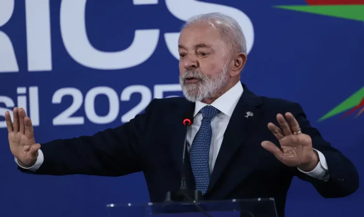 Rio de Janeiro (RJ), 07/07/2025 - Presidente Luiz Inácio Lula da Silva, durante pronunciamento ao final do Brics.
Foto: Joédson Alves/Agência Brasil