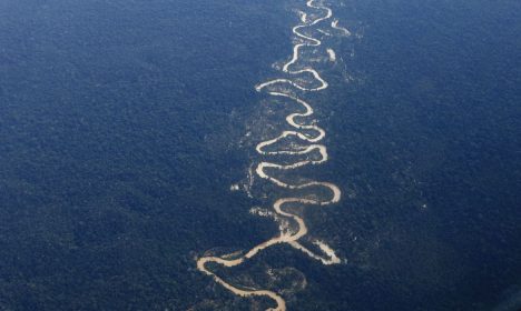 Alto Alegre (RR), 10/02/2023 - Vista em sobrevoo do rio Mucajaí, afetado pelo garimpo ilegal na Terra Indígena Yanomami. Foto: Fernando Frazão/Agência Brasil