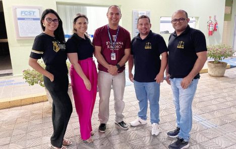 Orianne Kyzia, Claudia Varlene, Jardeson de Carvalho, Sidney Silva e o professor Rilawilson de Azevedo