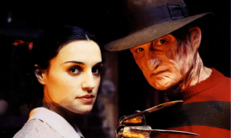 14/04/2026 -  Mostra de cinema no CCBB RJ: Mestras do Macabro – As Cineastas do Horror ao Redor do Mundo. Cena do filme Pesadelo Final, a morte de Fraddy - Lisa Zane e Robert Englund. Foto: A hora do pesadelo 6/Divulgação