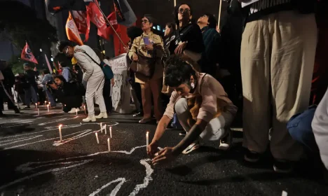 São Paulo (SP), 31/10/2025 - Pessoas na Avenida Paulista durante manifestação contra a operação policial Contenção no Rio de Janeiro. Foto: Paulo Pinto/Agência Brasil