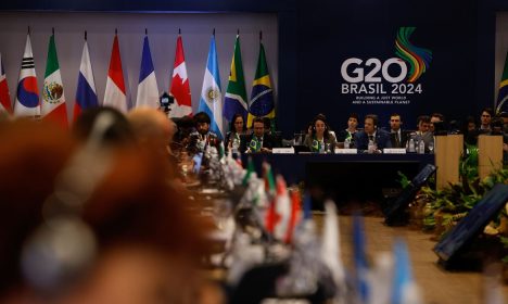 Rio de Janeiro(RJ), 25/07/2024 - O ministro da Fazenda, Fernando Haddad fala durante 3ª Reunião de ministros de Finanças e presidentes de Bancos Centrais do G20, no Hotel Windsor Barra. Foto: Tânia Rêgo/Agência Brasil