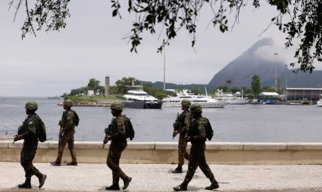 Rio de Janeiro (RJ), 15/11/2024 - Forças de segurança reforçam policiamento no Rio durante o G20.  Foto: Tânia Rêgo/Agência Brasil