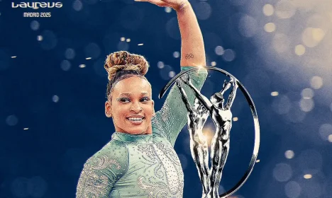 Rebeca Andrade vence prêmio Laureus na categoria Retorno do Ano, em 21/04/2025