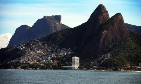 Comunidade do Vidigal, no Leblon, na zona sul do Rio de Janeiro