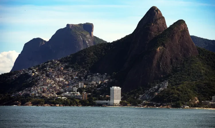 Comunidade do Vidigal, no Leblon, na zona sul do Rio de Janeiro