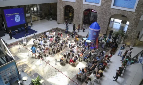 Passo da Alfândega, no centro histórico do Recife, abriga uma das atividades do Rec'N'Play 2025