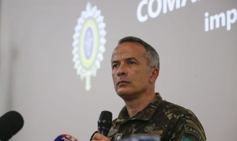 São Paulo, (SP), 19/10/2023 - General de Brigada Maurício Vieira Gama, Chefe do Estado-Maior do CMSE, durante coletiva sobre o furto de armas. Foto Paulo Pinto/Agência Brasil