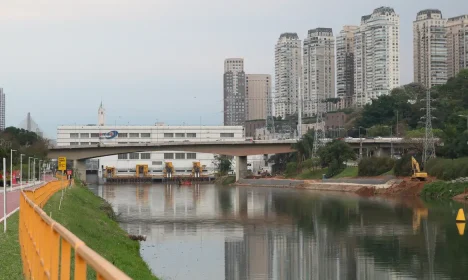 A Empresa Metropolitana de Águas e Energia S.A. - EMAE atua no controle de cheias do rio Pinheiros.