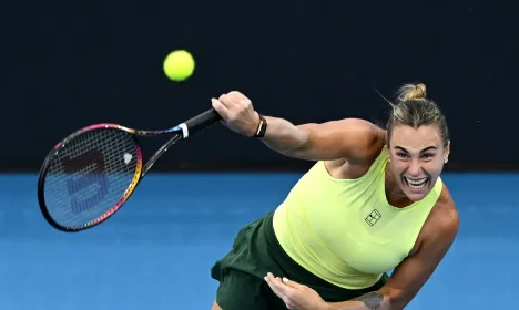 Aryna Sabalenka durante torneio de Brisbane, na Austrália
06/01/2026 Darren England/AAP Image via REUTERS