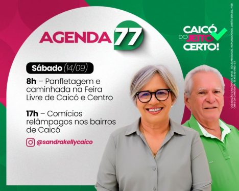 SANDRA AGENDA 14 DE SETEMBRO BLOG