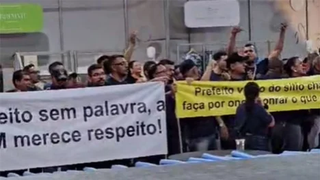 Protesto aconteceu na sexta 27, na FICRO em Mossoro. Foto: Reprodução