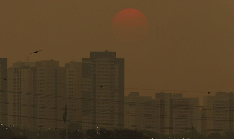 São Paulo (SP), 13/09/2024 - Poluição e qualidade do ar ruim na cidade de São Paulo, vista desde o Rio Tietê.

Foto: Paulo Pinto/Agencia Brasil