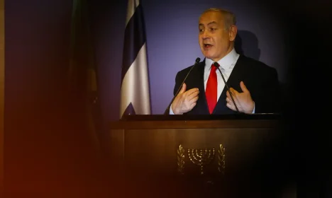 O primeiro-ministro de Israel, Benjamin Netanyahu, participa de encontro com a comunidade judaica do Rio e amigos cristãos de Israel, no Hotel Hilton em Copacabana.
