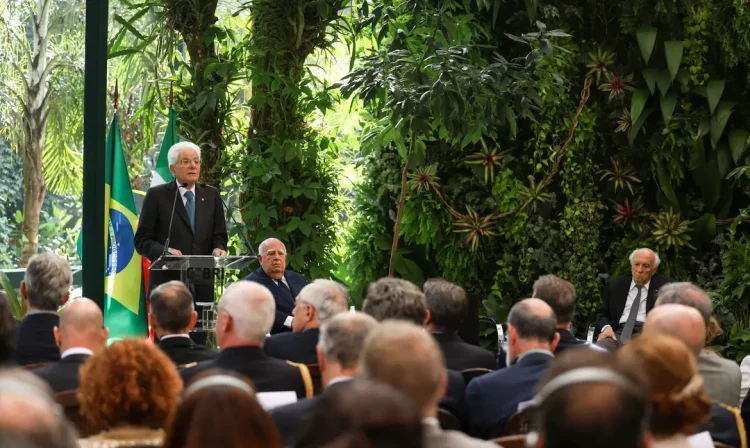 Rio de Janeiro (RJ), 18/07/2024 – O presidente da Itália, Sergio Mattarella, durante palestra no Centro Brasileiro de Relações Internacionais (CEBRI), na Gávea, zona sul do Rio de Janeiro. Foto: Tomaz Silva/Agência Brasil