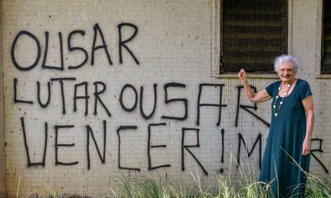 Niterói (RJ), 05/04/2024 - Edda Mastrangelo Dias, ex-cunhada  e amiga de Ivan Mota Dias, desaparecido político da ditadura militar de 1964, na Universidade Federal Fluminense(UFF). Foto: Tânia Rêgo/Agência Brasil