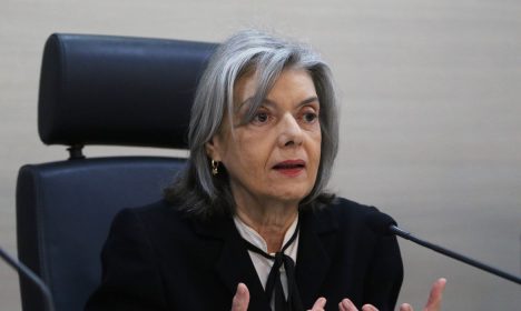 A ministra do Supremo Tribunal Federal (STF) Cármen Lúcia palestra no curso de iniciação para  juízes que tomaram posse este ano, na Escola da Magistratura do Estado do Rio (Emerj), no centro da cidade.