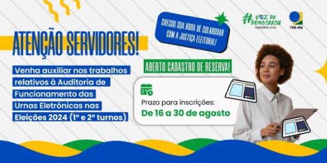 TRE ABRE INSCRIÇÕES AUDITORIA URNAS 22