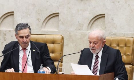 Brasília, (DF) – 01/02/2024 - O Supremo Tribunal Federal (STF) realiza sessão solene de abertura do Ano Judiciário de 2024, participam da cerimônia os presidentes da República, Luiz Inácio Lula da Silva, do Supremo, Luís Roberto Barroso. Foto Valter Campanato/Agência Brasil.