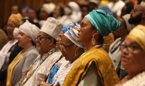 Brasília (DF), 13/04/2023 – Lançamento da Frente Parlamentar em Defesa e Proteção dos Povos e Comunidades Tradicionais de Matriz Africana e das Religiões de Matriz Africana. Foto Valter Campanato/Agência Brasil.