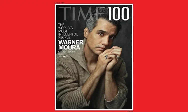 Brasília (DF), 15/04/2026 - Ator Wagner Moura na capa da revista Time. Foto: Time/Reprodução