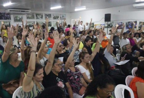 A paralisação de professores foi decidida em assembleia realizada na segunda-feira, 2. Foto: Divulgação - Sinte/RN