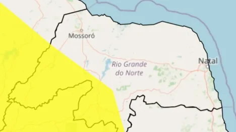 Inmet alerta 61 cidades do RN. Foto: Reprodução