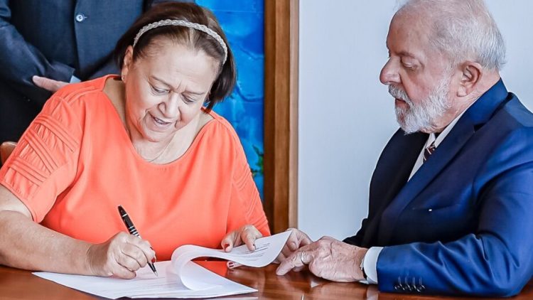 Governadora Fátima ao lado do presidente Lula / Foto: divulgação